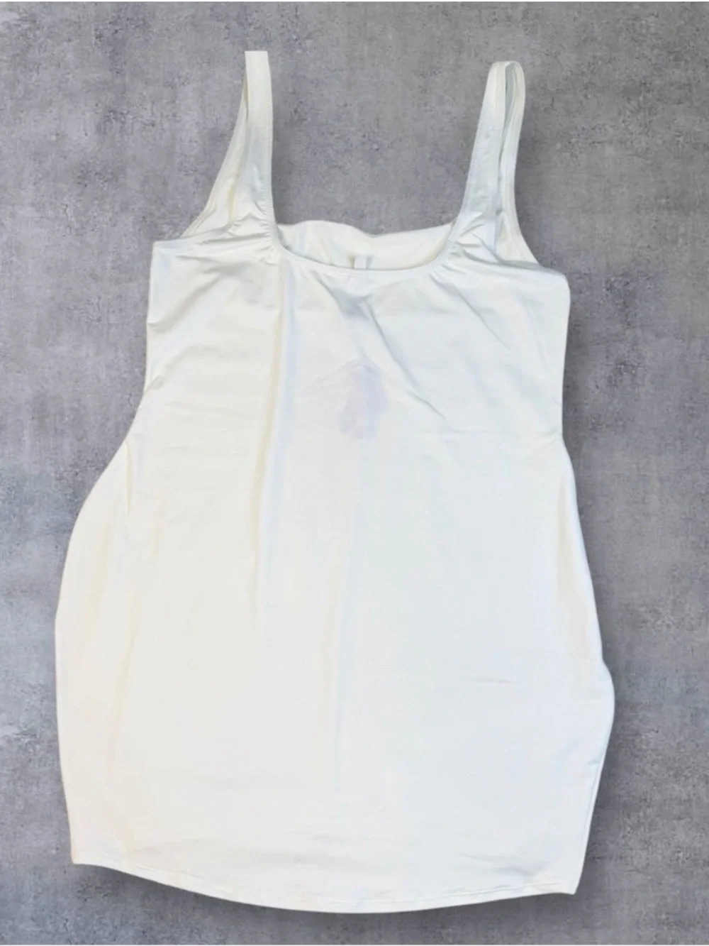NWT SKIMS Swim Tank Dress Cover Up Marble 2X Scoop Neck Stretch Mini